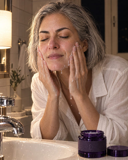 The Almond Balm in use