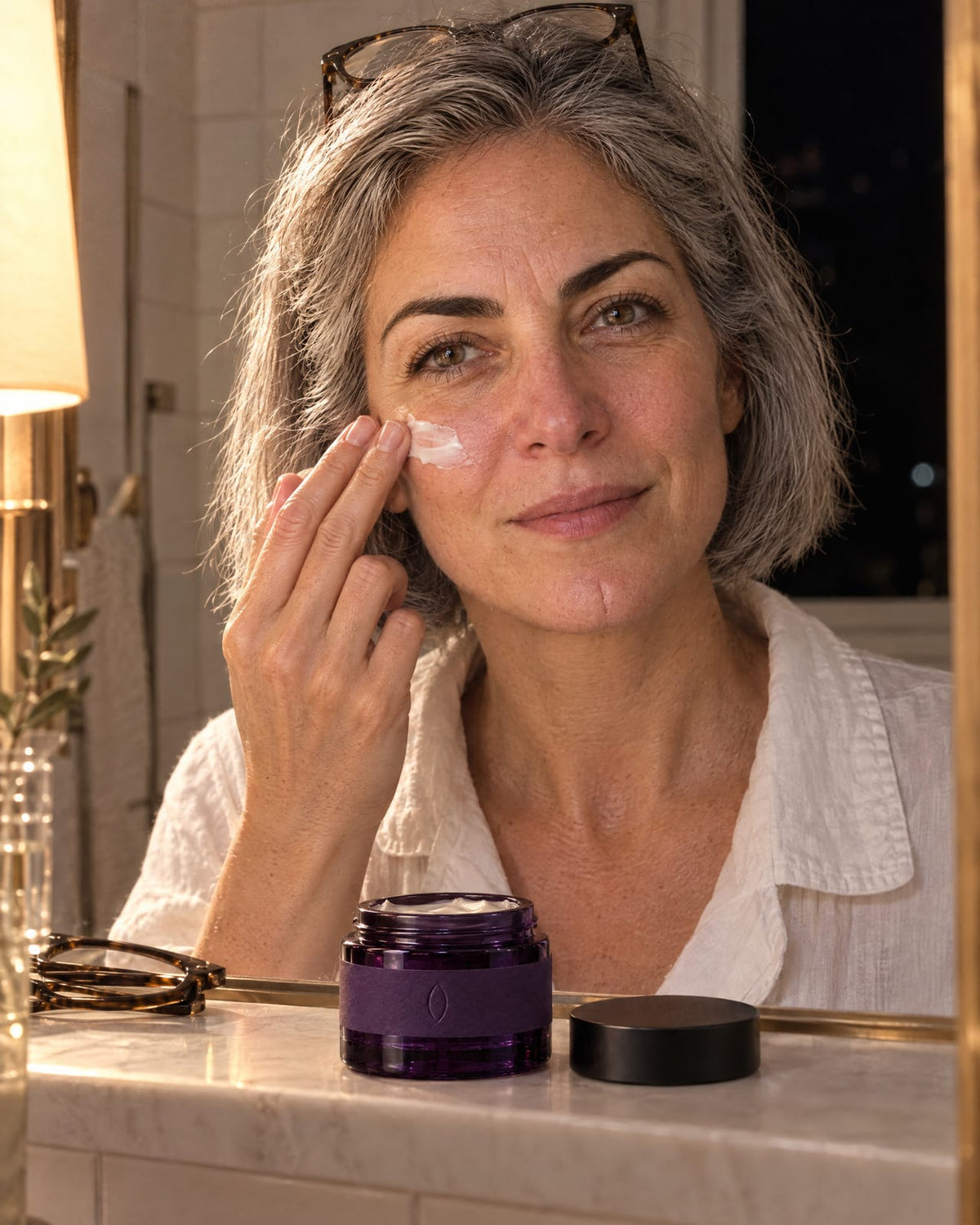 The Night Cream in use