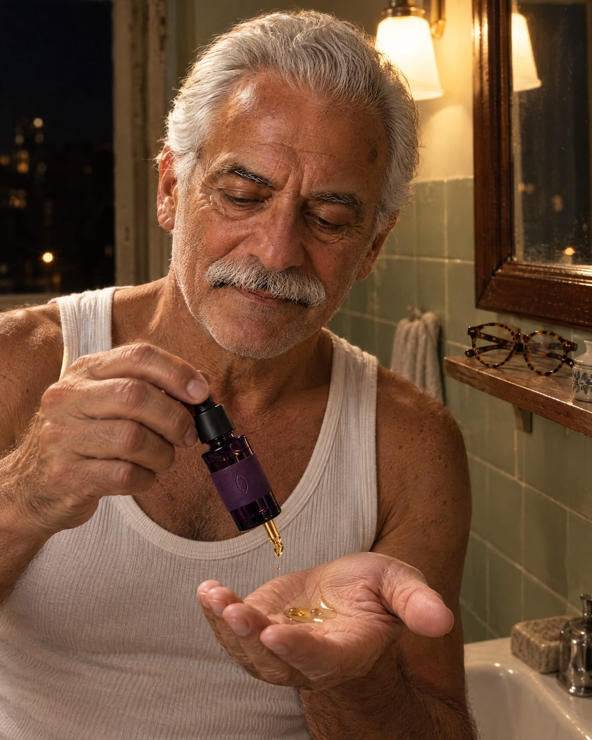 The Almond Oil in use