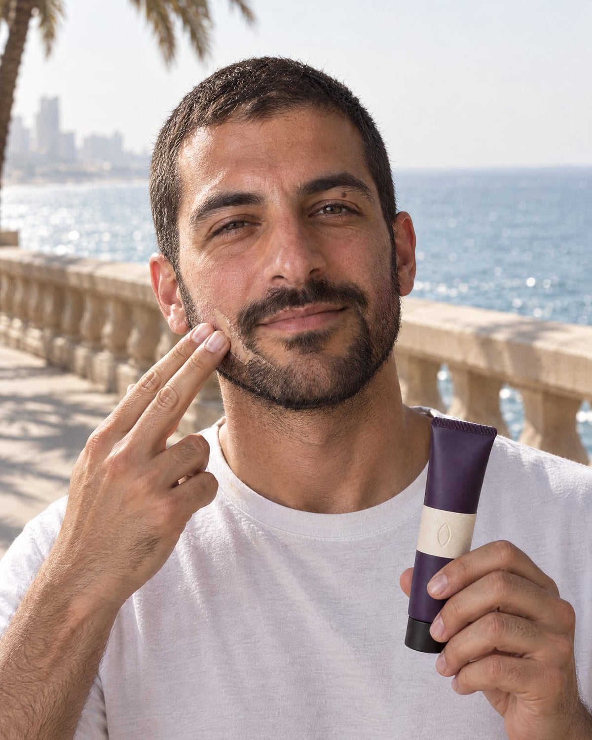 The Tinted SPF 50 in use