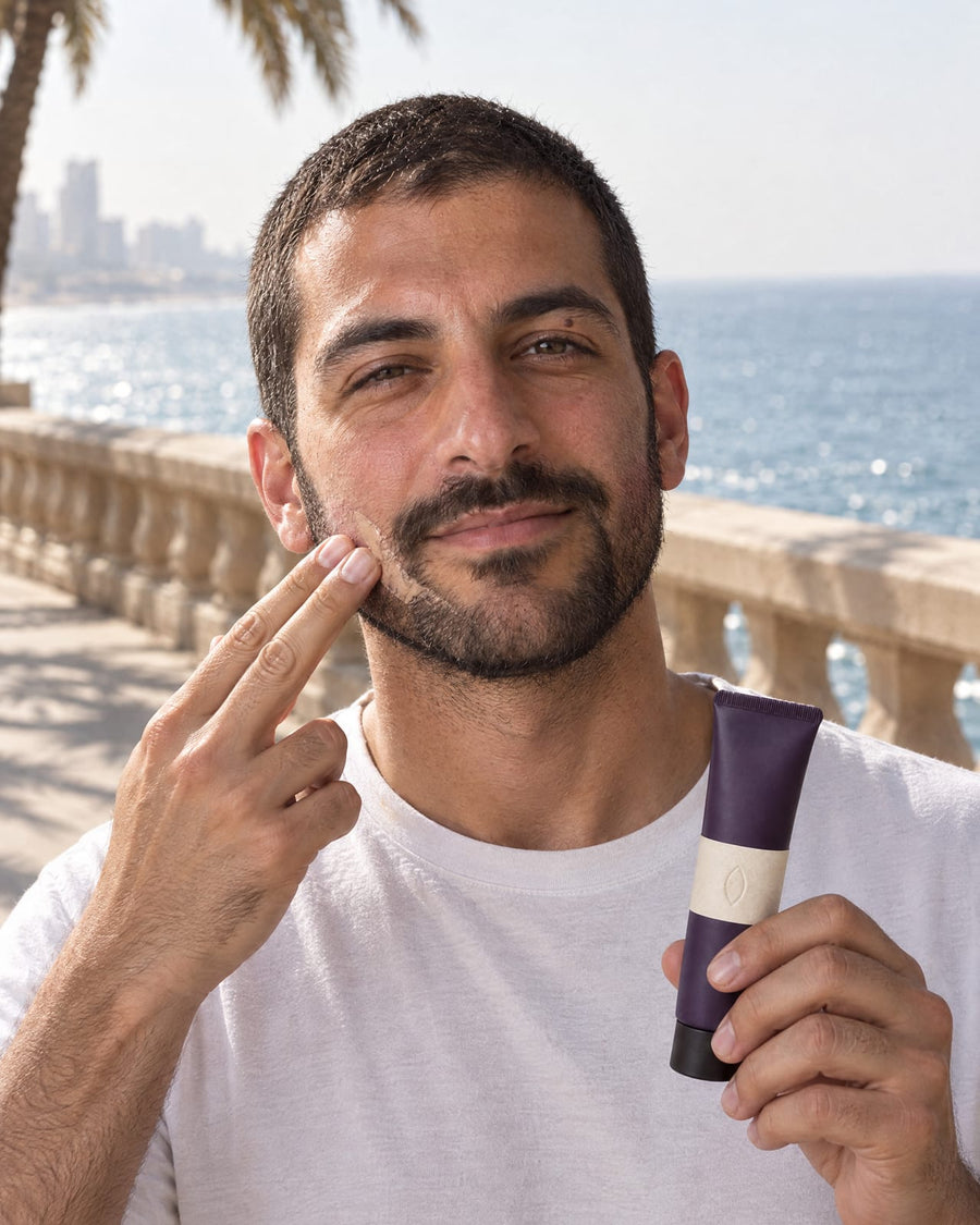 The Tinted SPF 50 in use